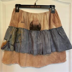 Urban Renewal Remade Animal Graphic Ruffle Mini Skirt